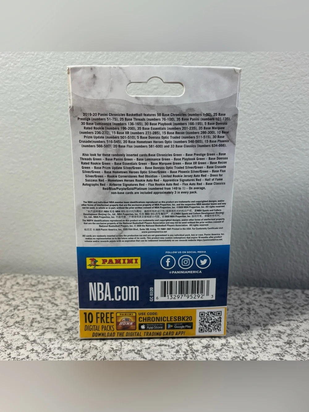 2019-20 Panini Chronicles Hanger Box NBA Basketball Cards New Sealed